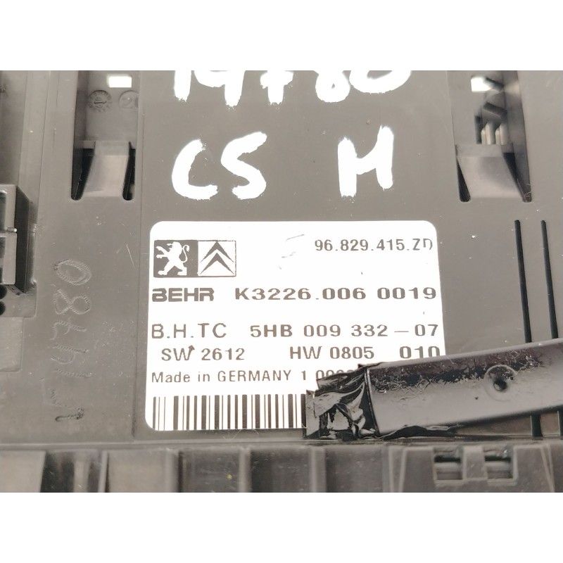 Recambio de mando climatizador para citroën c5 iii (rd_) 2.0 hdi 140 referencia OEM IAM 96829415ZD  