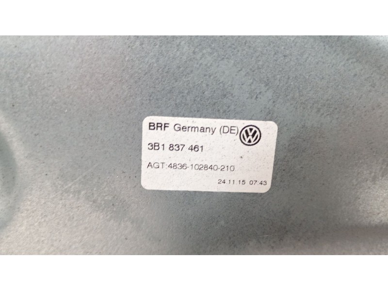 Recambio de elevalunas delantero izquierdo para volkswagen passat b5.5 (3b3) 1.9 tdi referencia OEM IAM 3B1837461 3B4837755D 