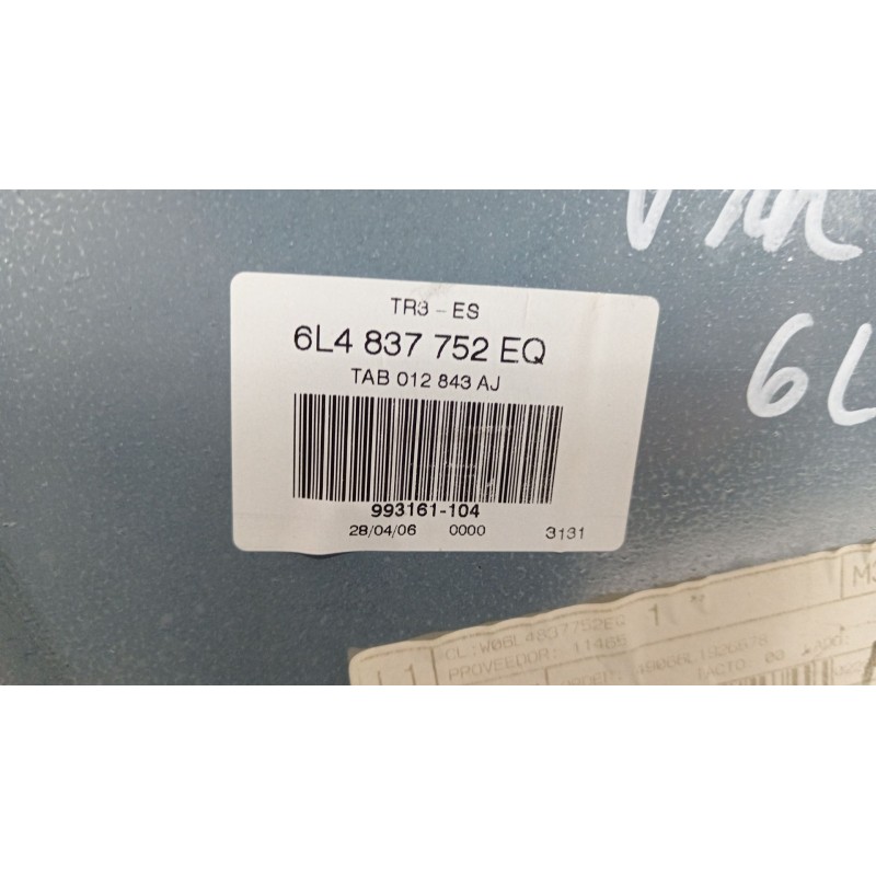 Recambio de elevalunas delantero derecho para seat ibiza iii (6l1) 1.4 16v referencia OEM IAM 6L4837752EQ 6L2959801 6L4837756S