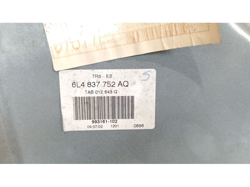 Recambio de elevalunas delantero derecho para seat ibiza iii (6l1) 1.9 tdi referencia OEM IAM 6L4837752AQ 6Q2959801A 6L4837756H