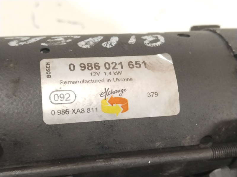 Recambio de motor arranque para peugeot bipper (aa_) 1.4 hdi referencia OEM IAM 0986021651 0986XA8811 