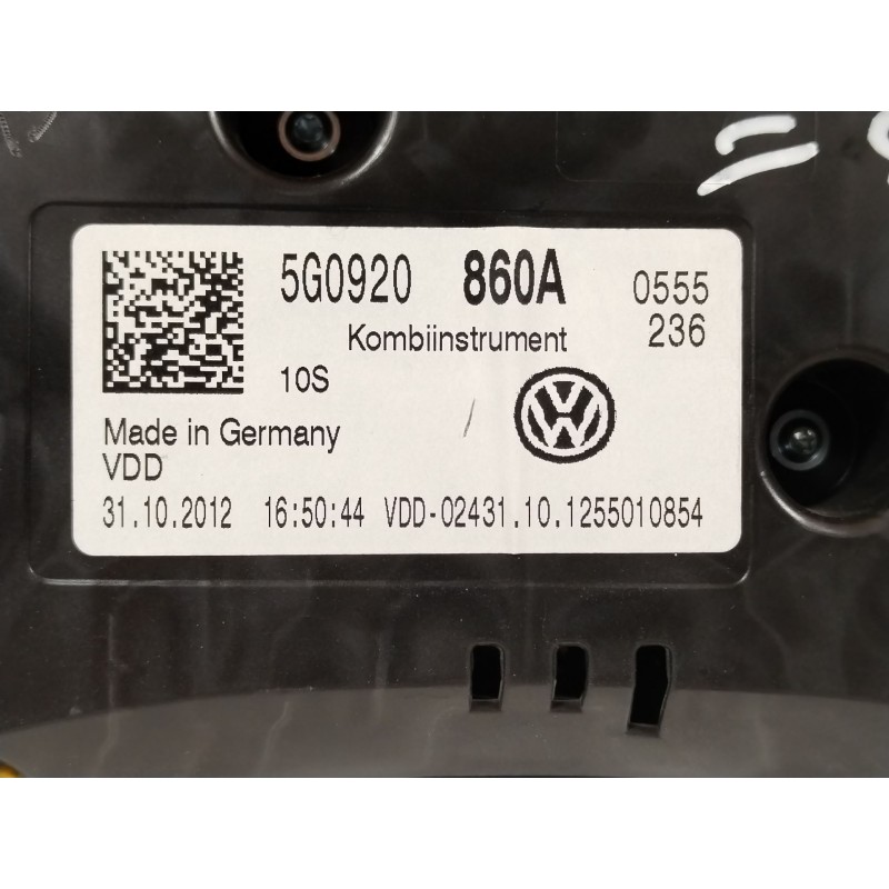 Recambio de cuadro instrumentos para volkswagen golf vii (5g1, bq1, be1, be2) 1.6 tdi referencia OEM IAM 5G0920860A  