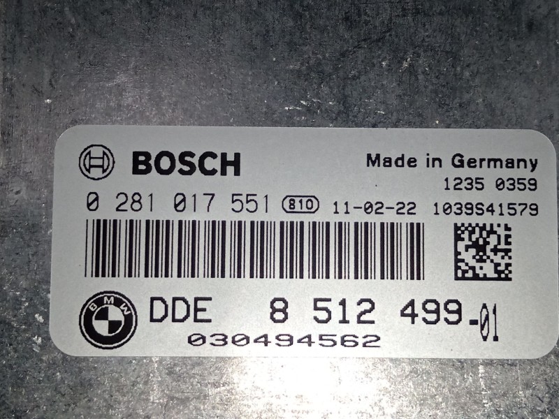 Recambio de centralita motor uce para bmw 1 (e81) 116 d referencia OEM IAM 8512499 0281017551 DDE8512499
