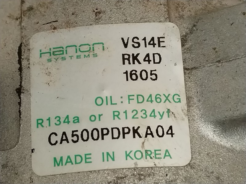 Recambio de compresor aire acondicionado para hyundai i30 (pde, pd, pden) 1.5 referencia OEM IAM CA500PDPKA04 97701G4500 