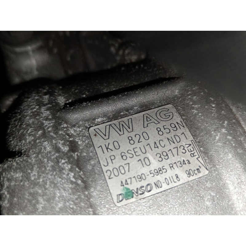Recambio de compresor aire acondicionado para volkswagen golf v (1k1) 1.4 tsi referencia OEM IAM 1K0820859N 6SEU14C 
