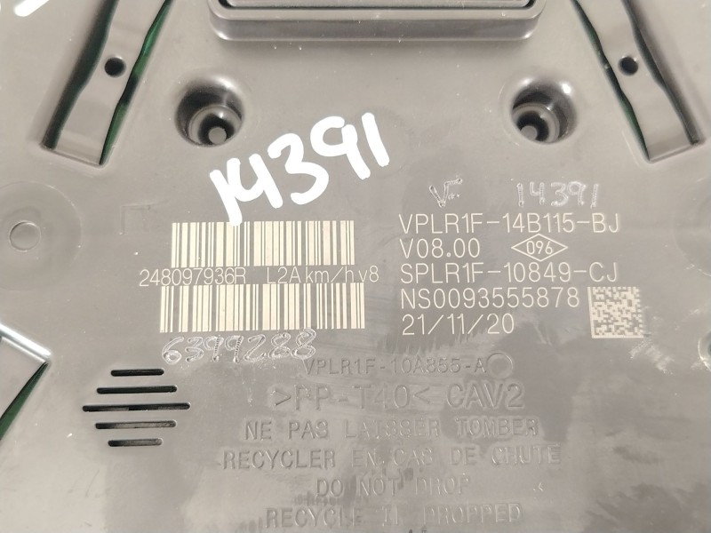 Recambio de cuadro instrumentos para dacia sandero iii 1.0 tce 90 referencia OEM IAM 248097936R  