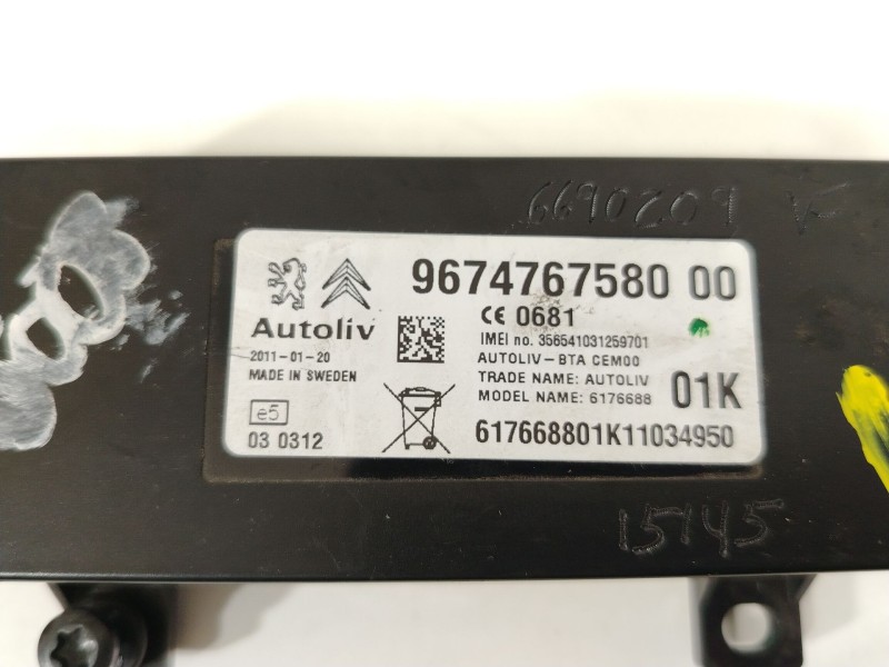 Recambio de modulo electronico para peugeot 5008 (0u_, 0e_) 1.6 hdi referencia OEM IAM 9674767580  