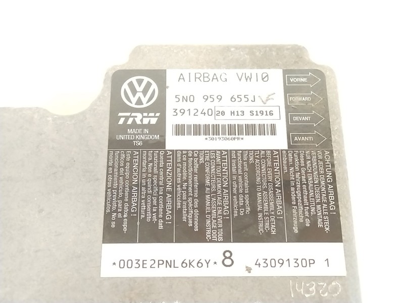 Recambio de centralita airbag para seat leon (1p1) 1.9 tdi referencia OEM IAM 5N0959655J  