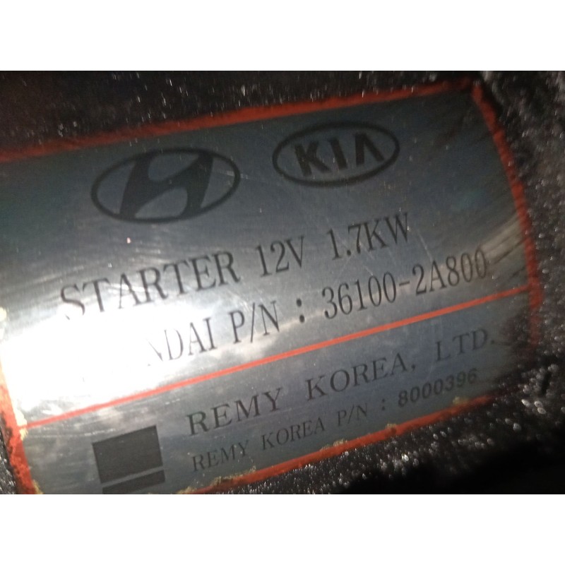 Recambio de motor arranque para hyundai ix35 (lm, el, elh) 1.7 crdi referencia OEM IAM 361002A800 8000396 
