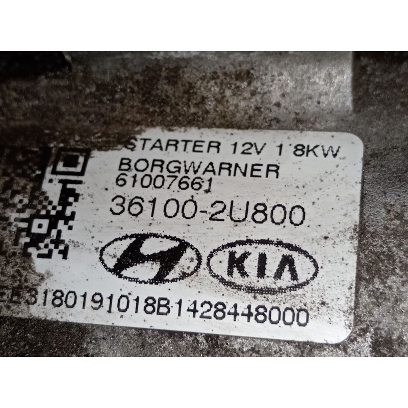 Recambio de motor arranque para hyundai i30 (pde, pd, pden) 1.6 crdi referencia OEM IAM 361002U800 61007661 