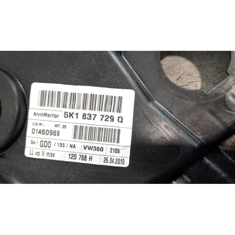 Recambio de elevalunas delantero izquierdo para volkswagen golf vi (5k1) 2.0 gti referencia OEM IAM 5K1837729Q 5K0959701C 5K0959