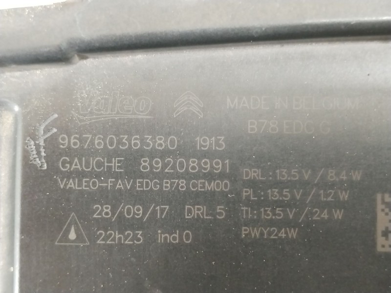 Recambio de piloto delantero izquierdo para citroën c4 picasso feel referencia OEM IAM 9676036380 89208991 