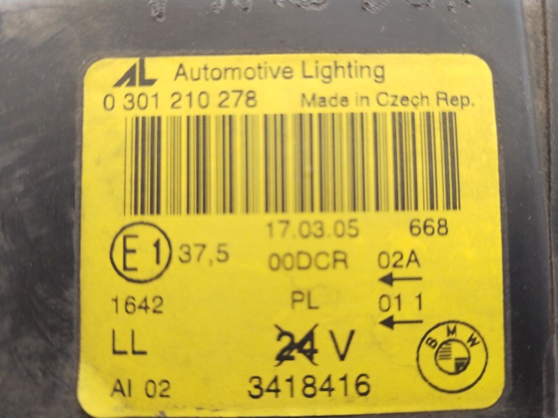 Recambio de faro derecho para bmw x3 (e83) 2.0 d referencia OEM IAM 3418416 0301210278 1307329074