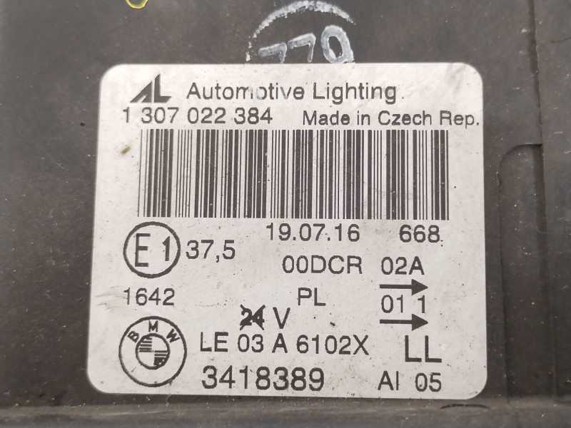 Recambio de faro izquierdo para bmw x3 (e83) 2.0 d referencia OEM IAM 3418389 63123418389 1307329074