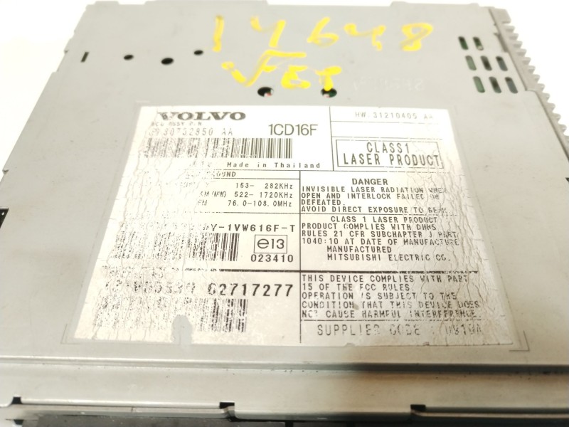 Recambio de sistema audio / radio cd para volvo s40 ii (544) 2.0 d referencia OEM IAM 30732850 31210405AA 