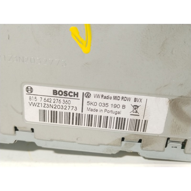 Recambio de sistema audio / radio cd para volkswagen golf vi (5k1) 1.4 tsi referencia OEM IAM 5K0035190B 8157642276360 
