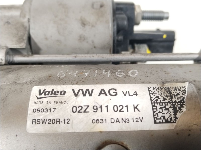 Recambio de motor arranque para seat leon (5f1) 1.6 tdi referencia OEM IAM 02Z911021K 90317 RSW20R12