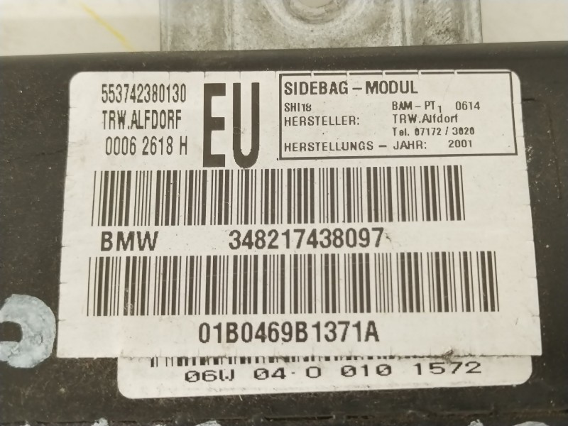 Recambio de airbag lateral delantero derecho para bmw serie 3 berlina (e46) 320d referencia OEM IAM 348217438097  