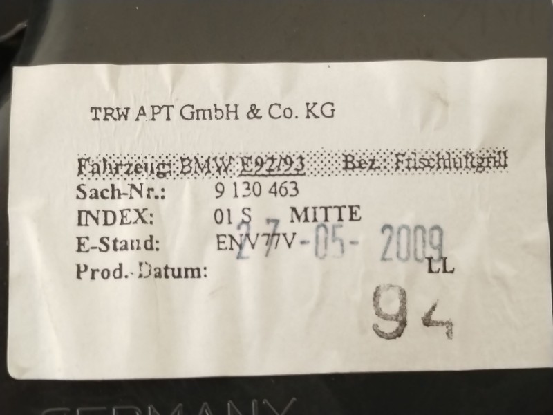 Recambio de rejilla aireadora para bmw 3 coupé (e92) 320 i referencia OEM IAM 64229130463  