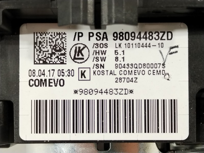 Recambio de mando luces para citroën c3 iii (sx) 1.2 thp 110 referencia OEM IAM 98094483ZD  