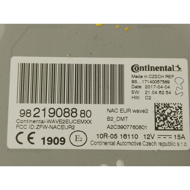 Recambio de sistema navegacion gps para citroën c3 iii (sx) 1.2 thp 110 referencia OEM IAM 9821908880  