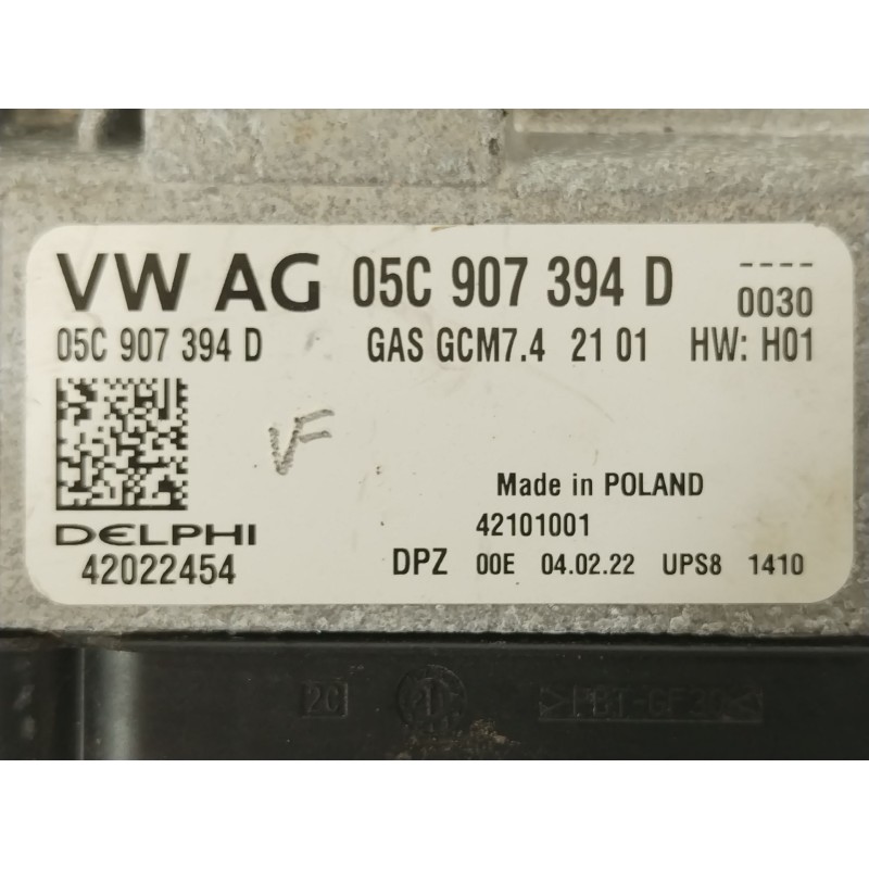 Recambio de centralita motor uce para seat arona (kj7, kjp) 1.0 tsi referencia OEM IAM 05C907394D 42022454 