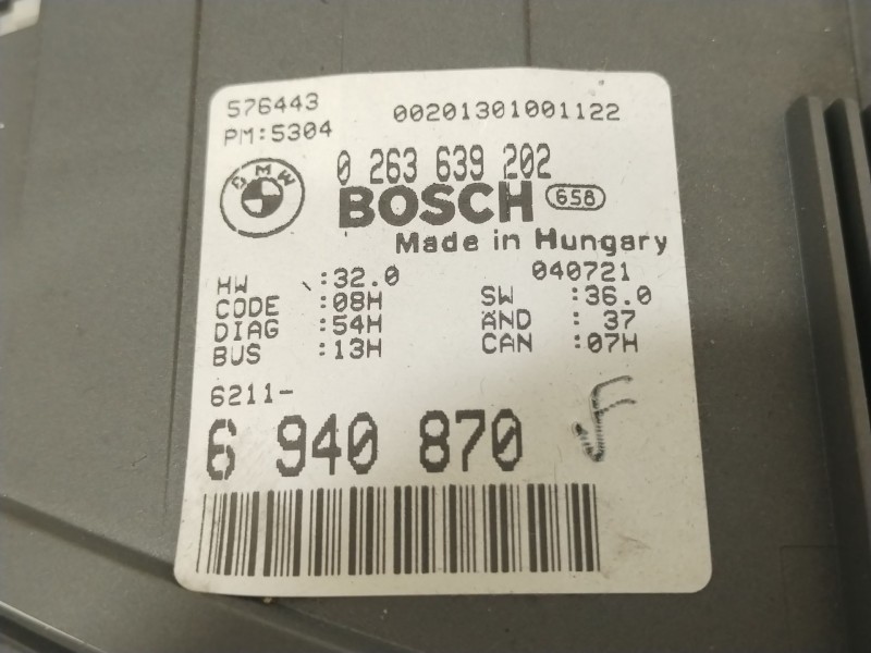 Recambio de cuadro instrumentos para bmw 3 compact (e46) 320 td referencia OEM IAM 62116940870 0263639202 