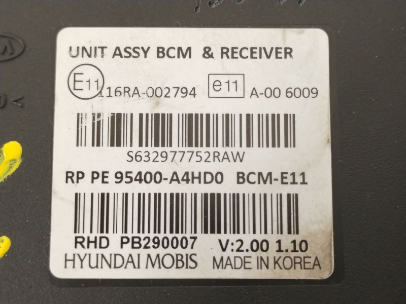 Recambio de modulo electronico para kia carens iv 1.6 gdi referencia OEM IAM 95400A4HD0  