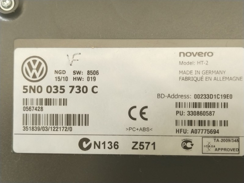 Recambio de modulo electronico para volkswagen golf vi (5k1) 2.0 gti referencia OEM IAM 5N0035730C  
