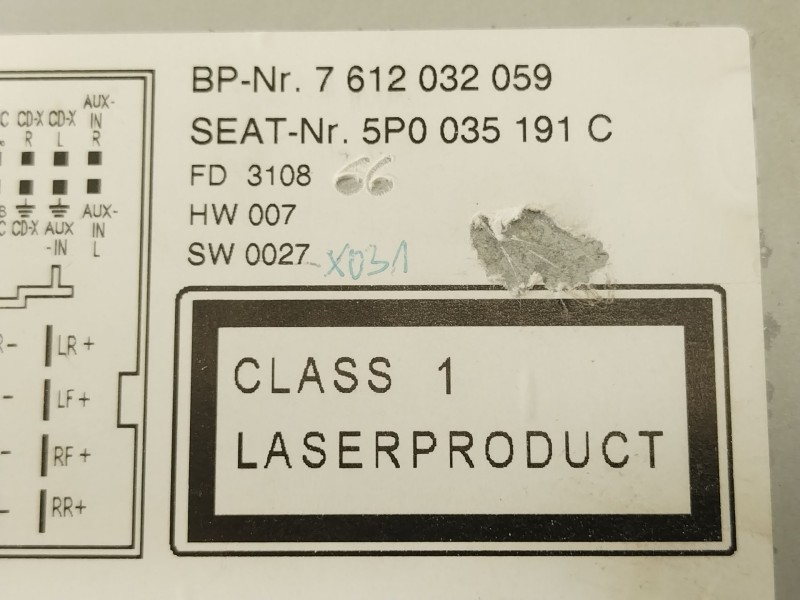 Recambio de sistema navegacion gps para volkswagen golf vi (5k1) 2.0 gti referencia OEM IAM 5P0035191C  