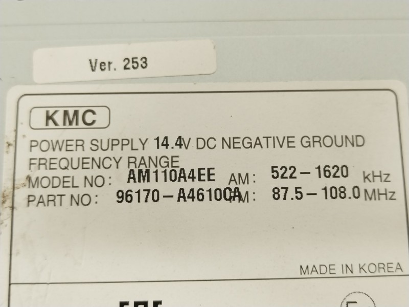 Recambio de sistema audio / radio cd para kia carens iv 1.6 gdi referencia OEM IAM 96170A4610CA  