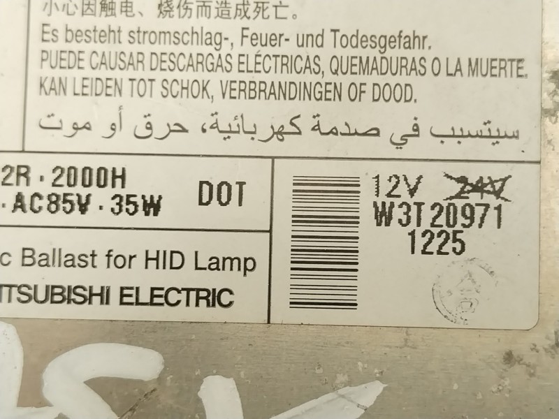 Recambio de centralita faros xenon para mitsubishi asx (ga_w_) 1.8 di-d (ga6w) referencia OEM IAM W3T20971  