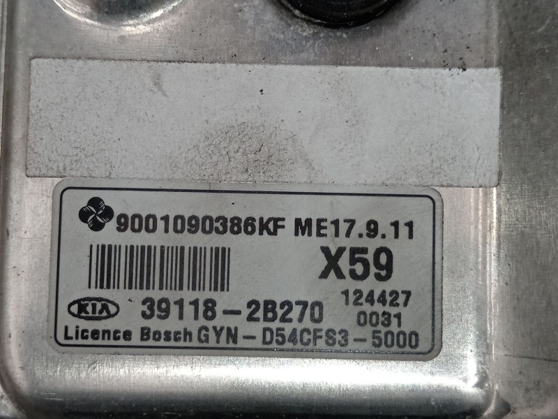 Recambio de centralita motor uce para kia venga (yn) 1.4 cvvt referencia OEM IAM 391182B270 D54CFS35000 
