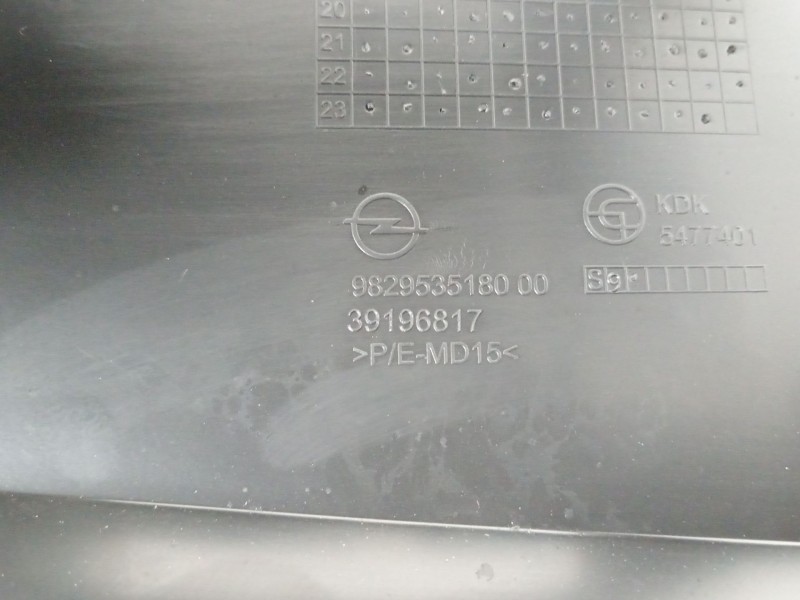 Recambio de consola central para opel corsa f (p2jo) 1.2 (68) referencia OEM IAM 9829535180  