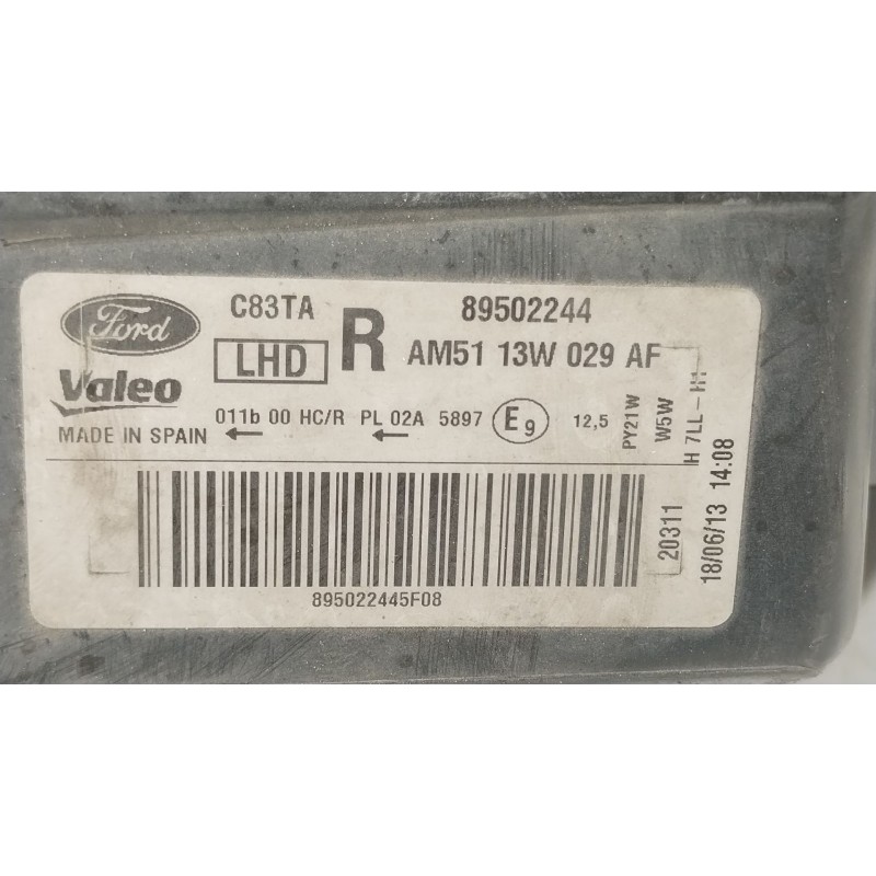Recambio de faro derecho para ford grand c-max van 2.0 tdci referencia OEM IAM AM5113W029AF 89502244 