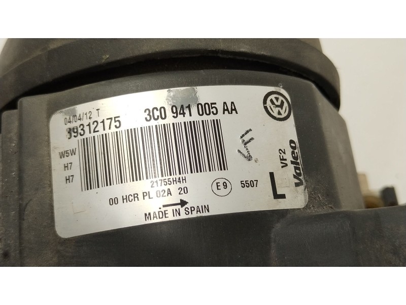 Recambio de faro izquierdo para volkswagen passat b6 variant (3c5) 2.0 tdi referencia OEM IAM 3C0941005AA 89312175 