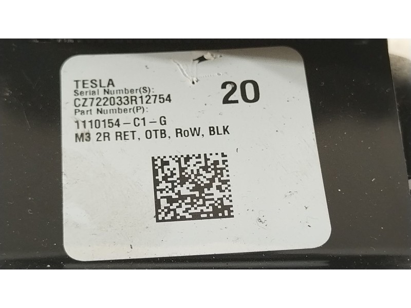 Recambio de cinturon seguridad trasero izquierdo para tesla model 3 ev referencia OEM IAM 1110154C1G  