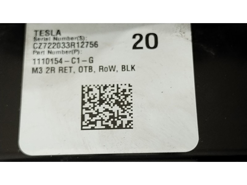 Recambio de cinturon seguridad trasero derecho para tesla model 3 ev referencia OEM IAM 1110154C1G  