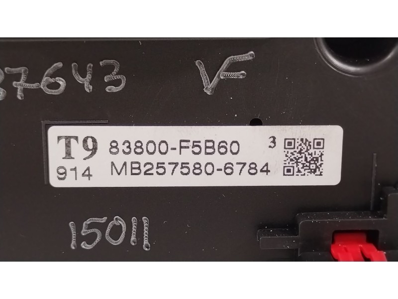 Recambio de cuadro instrumentos para toyota yaris (_p21_, _pa1_, _ph1_) 1.5 hybrid (mxph11) referencia OEM IAM 83800F5B60  