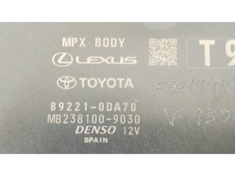 Recambio de modulo electronico para toyota yaris (_p21_, _pa1_, _ph1_) 1.5 hybrid (mxph11) referencia OEM IAM 892210DA70 892200U
