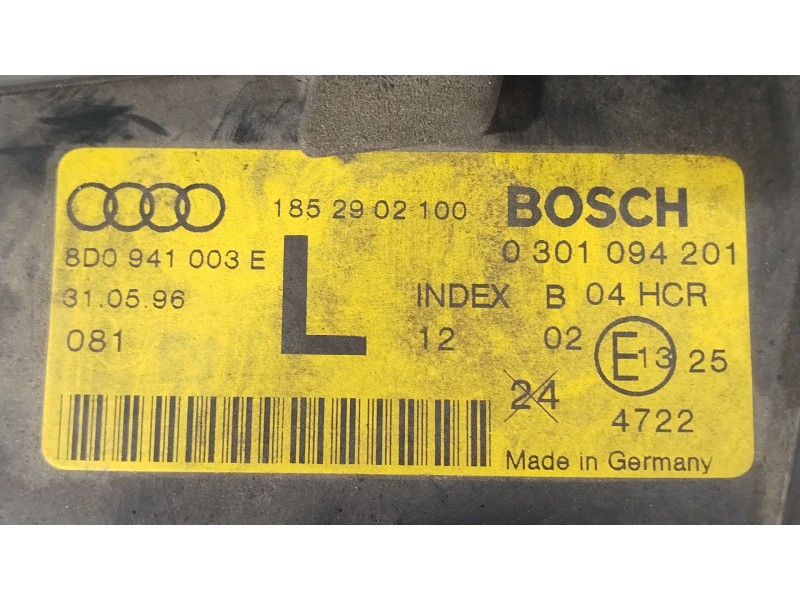 Recambio de faro izquierdo para audi a4 b5 (8d2) 1.8 t referencia OEM IAM 8D0941003E  