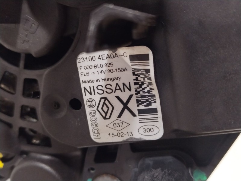 Recambio de alternador para nissan pulsar hatchback (c13) 1.5 dci referencia OEM IAM 231004EA0A 231004EA0AC F000BL0825