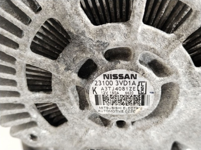 Recambio de alternador para nissan juke (f15) 1.5 dci referencia OEM IAM 231003VD1A  A3TJ4081ZE