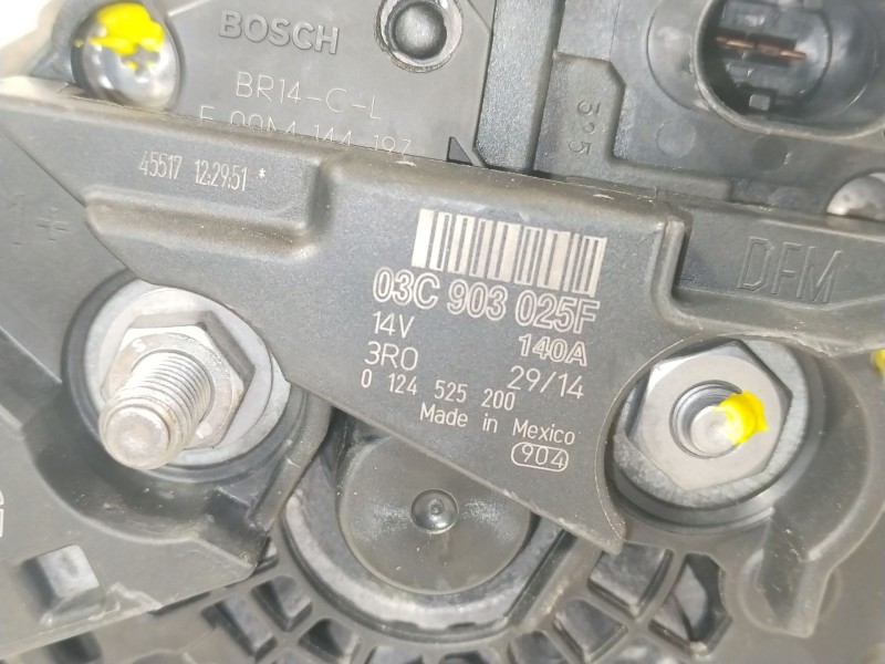 Recambio de alternador para volkswagen beetle (5c1, 5c2) 1.2 tsi 16v referencia OEM IAM 03C903025F 0124525200 