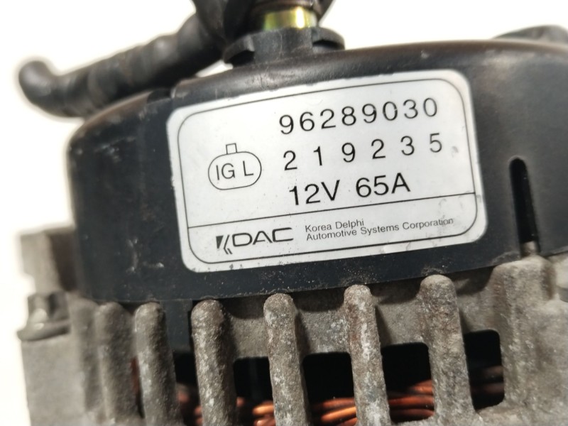 Recambio de alternador para chevrolet matiz (m200, m250) 1.0 referencia OEM IAM 96289030 219235 