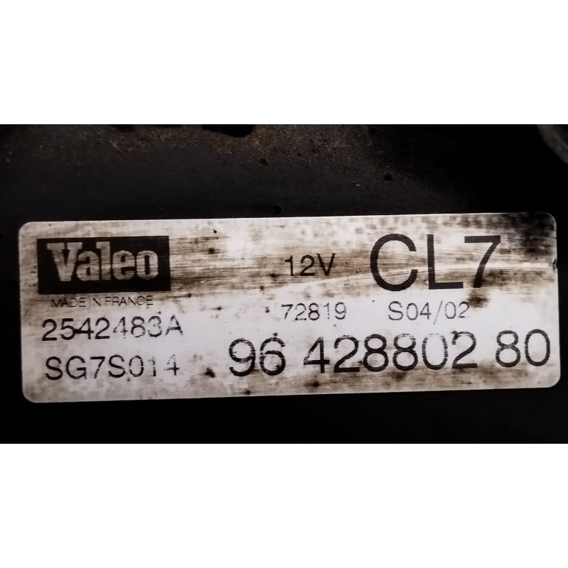 Recambio de alternador para citroën c15 furgoneta/monovolumen (vd_) 1.9 d referencia OEM IAM 9642880280 SG7S014 
