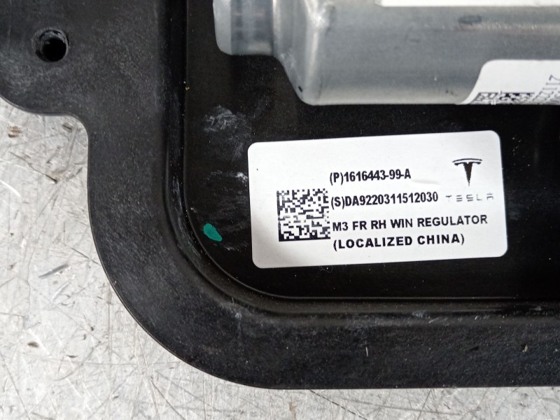 Recambio de elevalunas delantero derecho para tesla model 3 ev referencia OEM IAM 1616443899A 1A002172A 