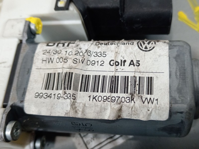 Recambio de elevalunas trasero derecho para volkswagen golf v (1k1) 1.9 tdi referencia OEM IAM 1K0959703K 1K0959703F 