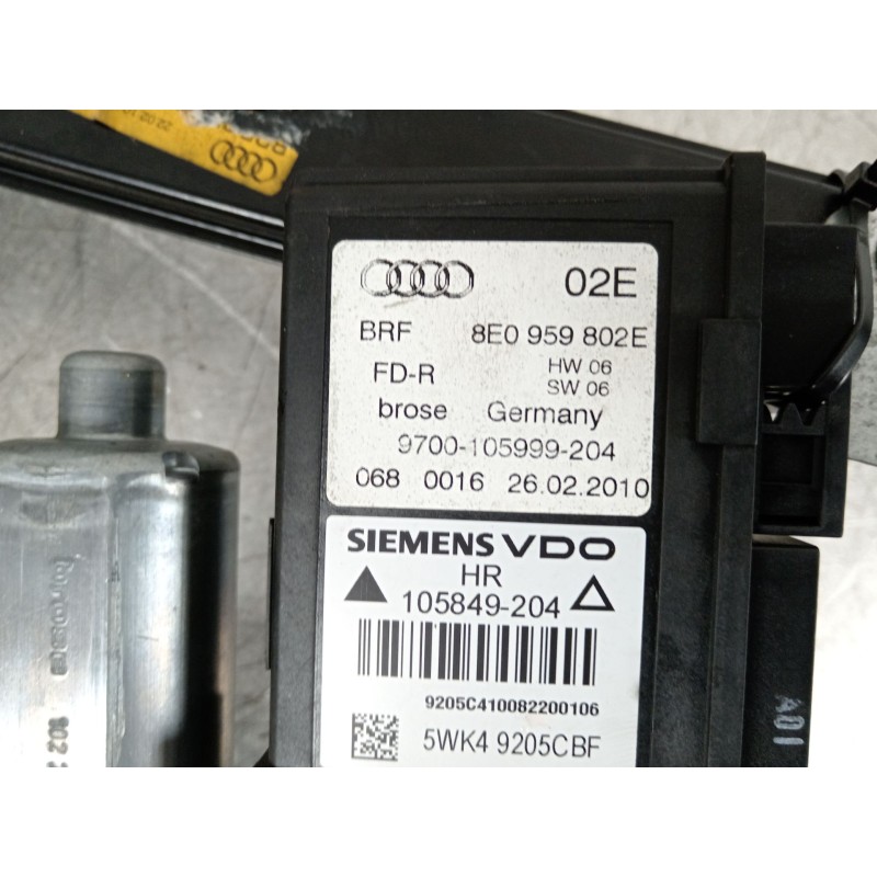 Recambio de elevalunas trasero derecho para seat exeo st (3r5) 2.0 tdi referencia OEM IAM 8E0839462C 8E0959802E 0130821766