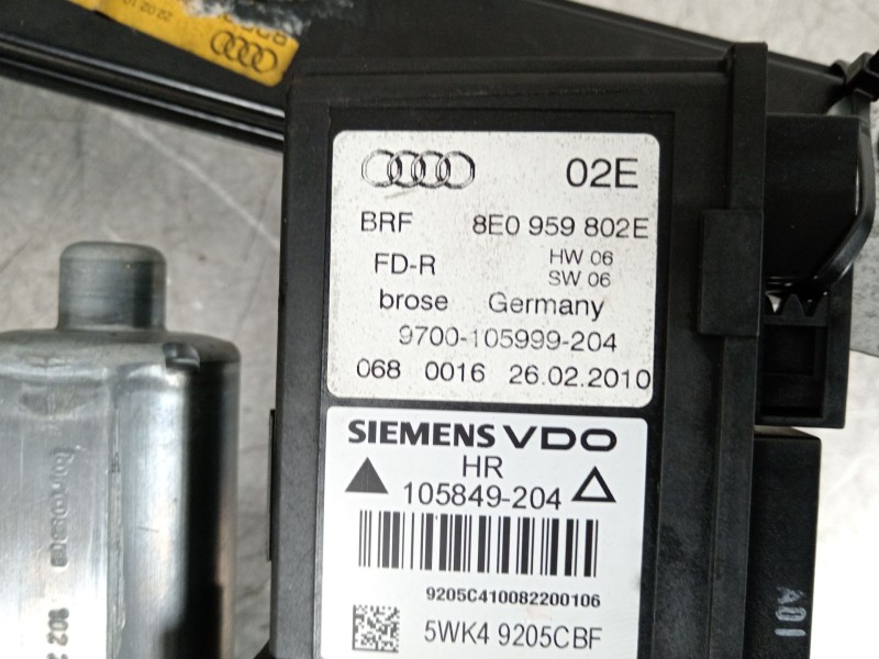 Recambio de elevalunas trasero derecho para seat exeo st (3r5) 2.0 tdi referencia OEM IAM 8E0839462C 8E0959802E 0130821766